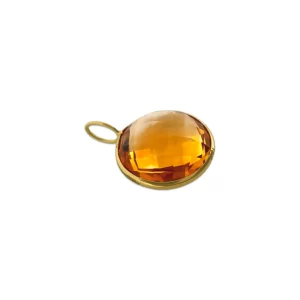 Citrine Round Pendant