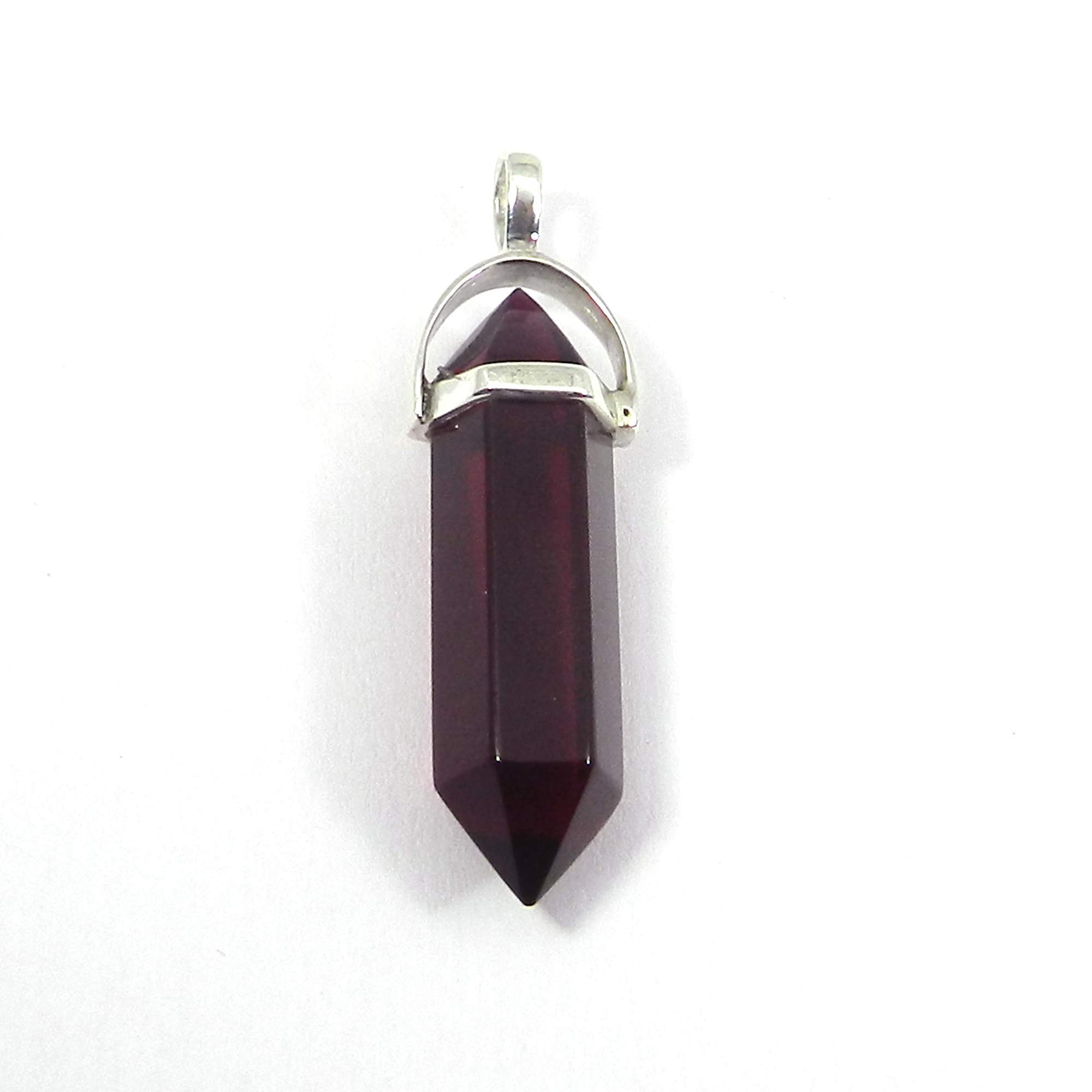 Red Garnet Pencil Pendant