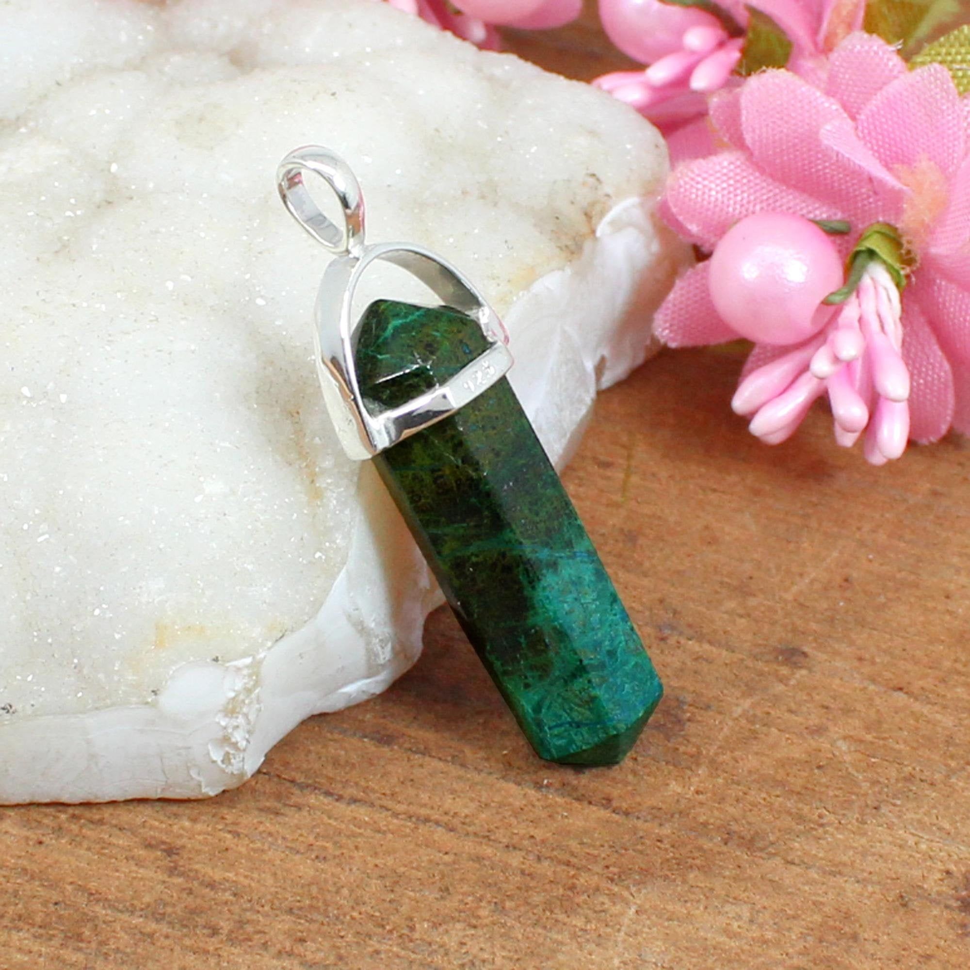 Chrysocolla Pencil Pendant