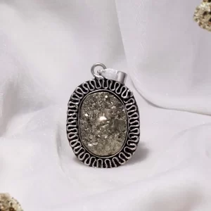 Pyrite Round Pendant