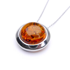 Amber Round Pendant