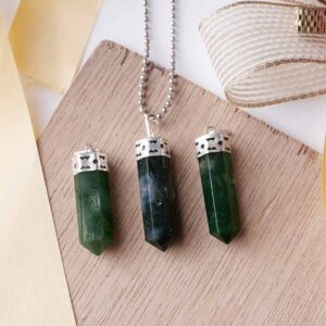 Moss Agate Pencil Pendant