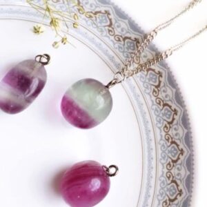 Multi Fluorite Round Pendant