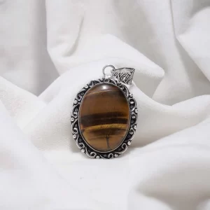Tiger’s eye Round Pendant