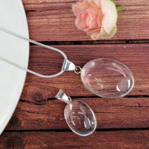 Clear Quartz Round Pendant