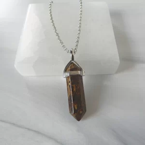 Bronzite Pencil Pendant